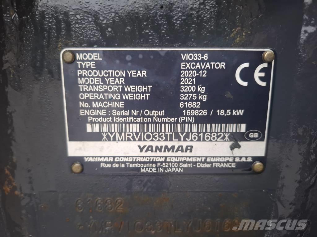 Yanmar Vio 33-6 Minikoparki