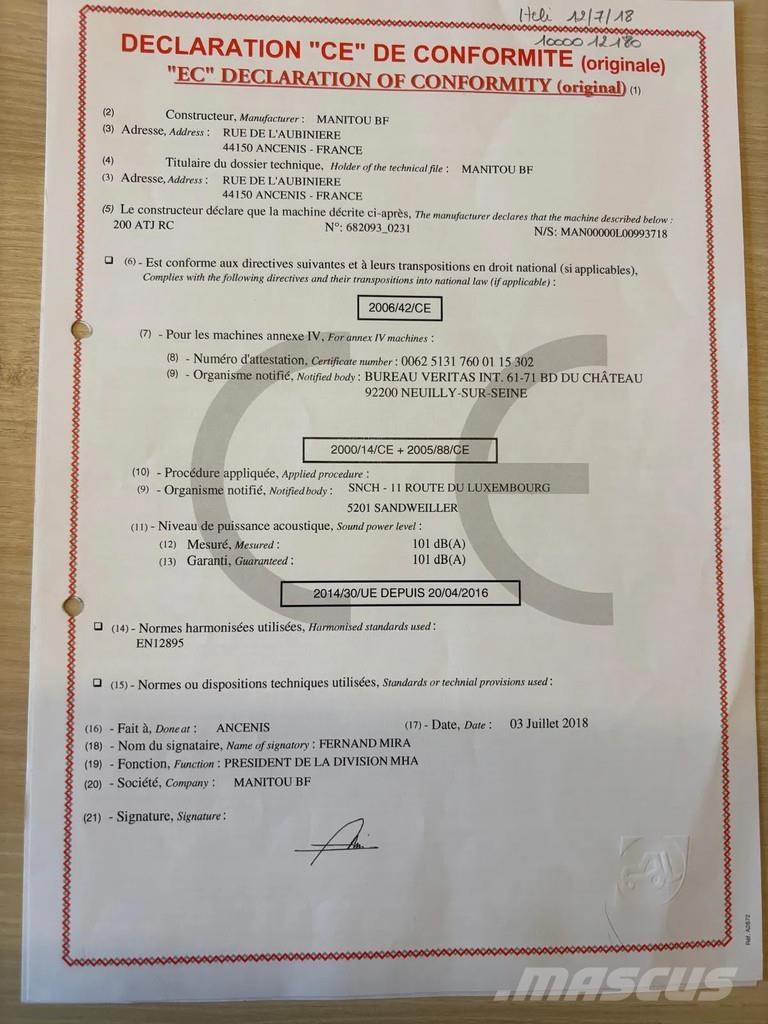 Manitou 200 ATJ Podnośniki przegubowe