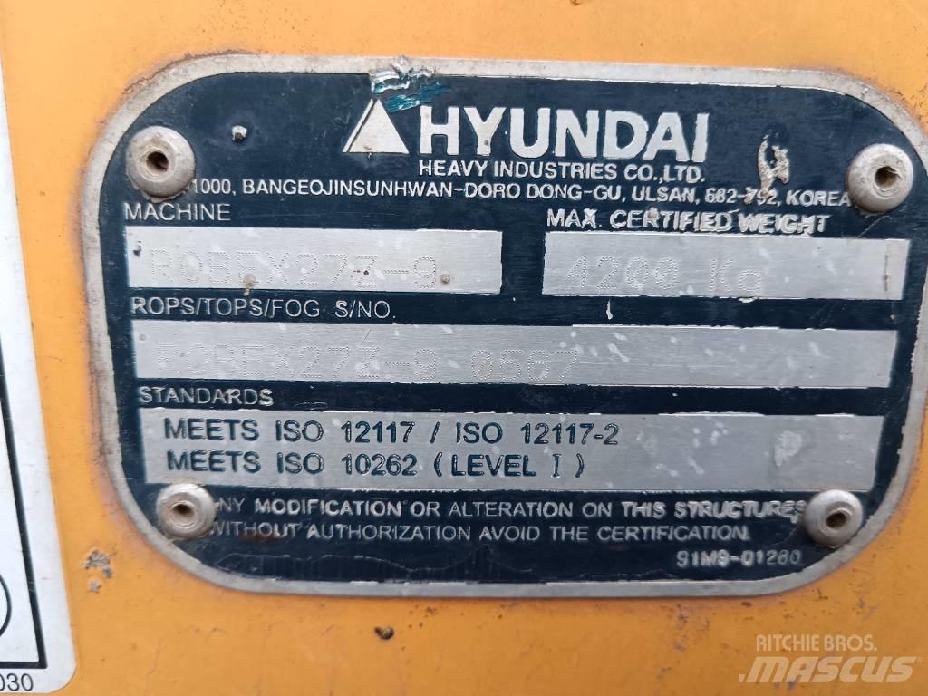 Hyundai Robex 27 Z-9 Minikoparki
