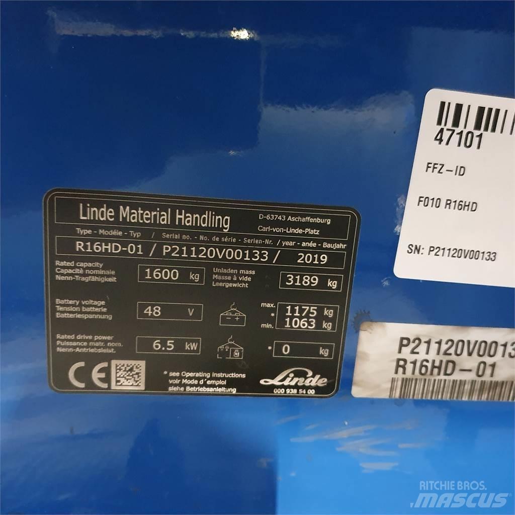 Linde R16HD Wózki widłowe wysokiego składowania