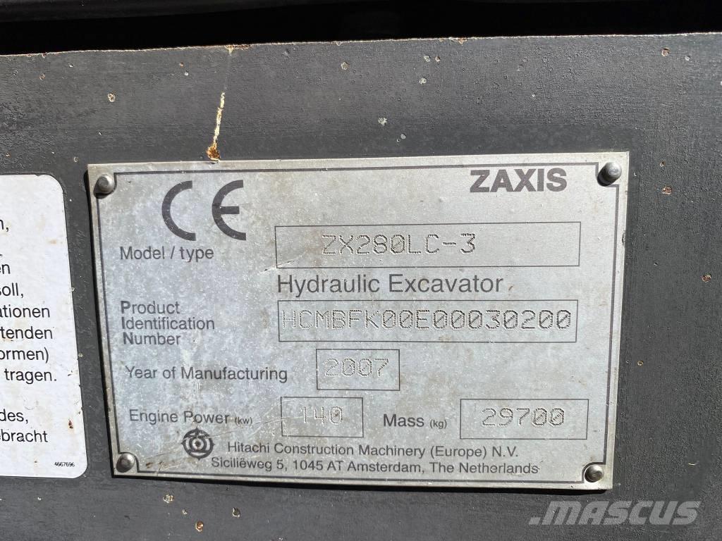 Hitachi ZX 280 LC-3 Koparki gąsienicowe