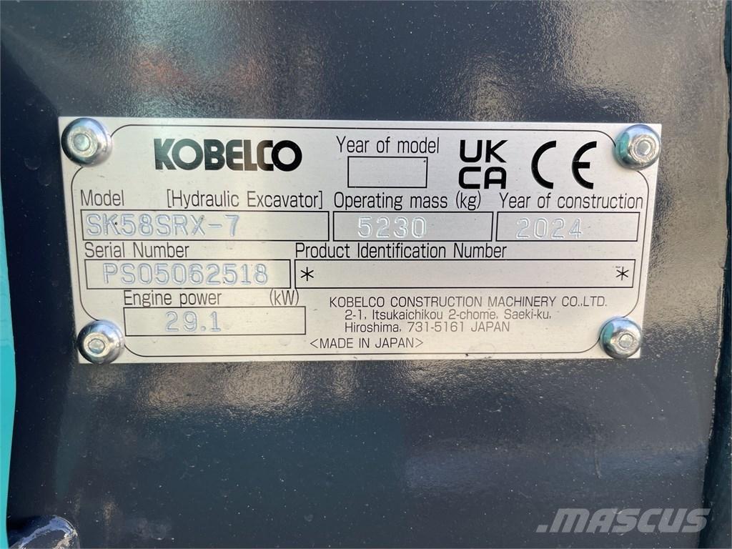Kobelco SK 58 SRX-7 Minikoparki