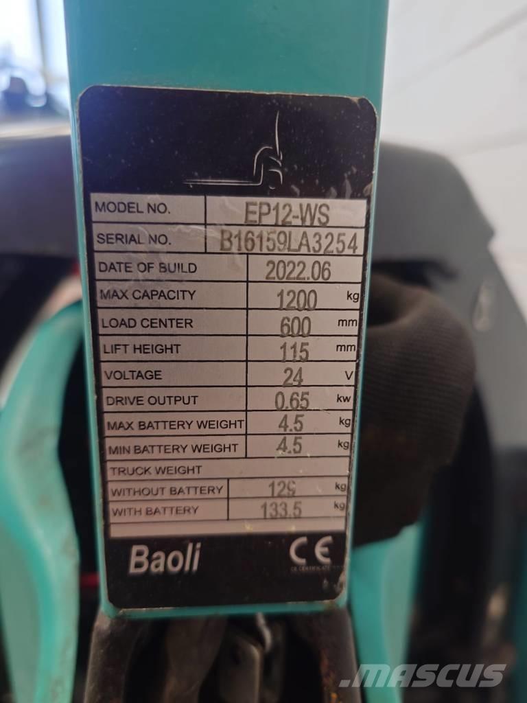 Baoli EP 12 Li-ION Wózki widłowe unoszące