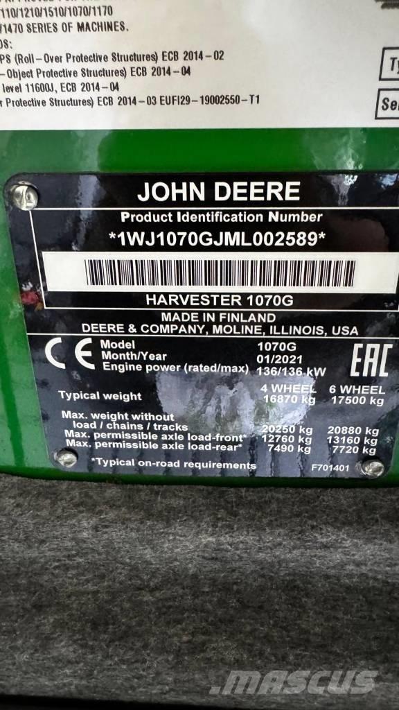 John Deere 1070 Harwestery