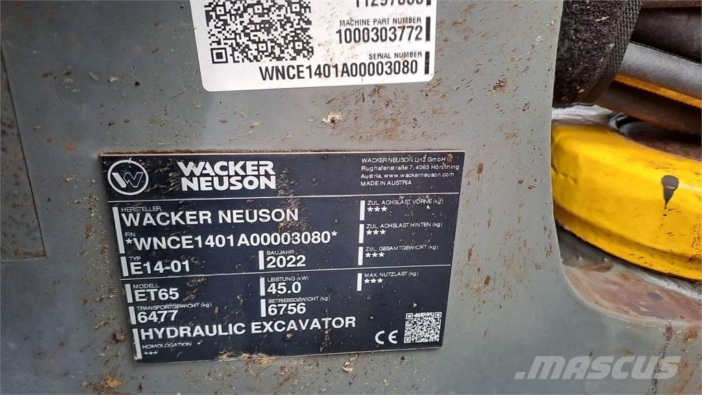 Wacker Neuson ET65 Koparki gąsienicowe