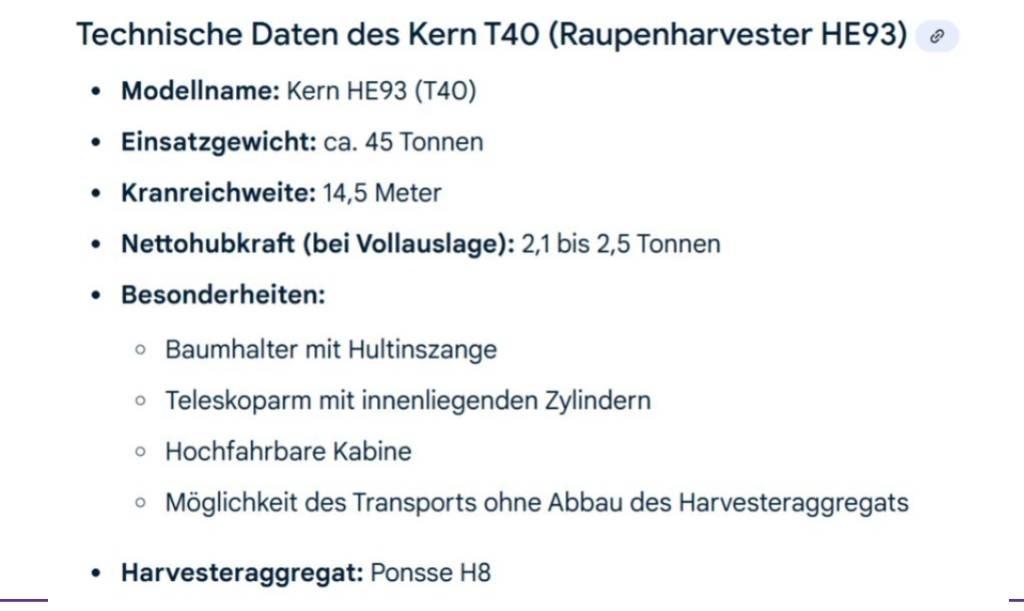 Kern T40 Harwestery