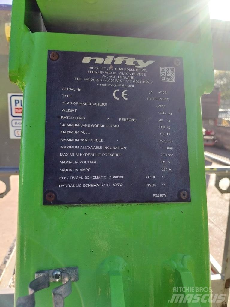 Niftylift 120TPE Podnośniki na przyczepach