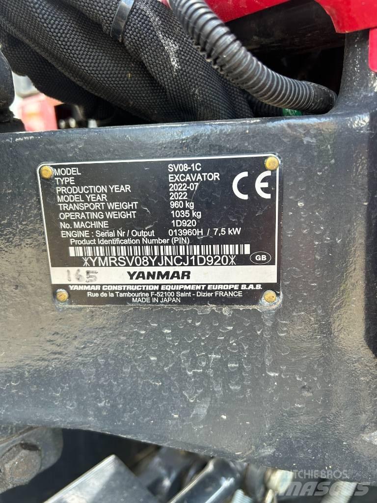 Yanmar SV08-1C Minikoparki