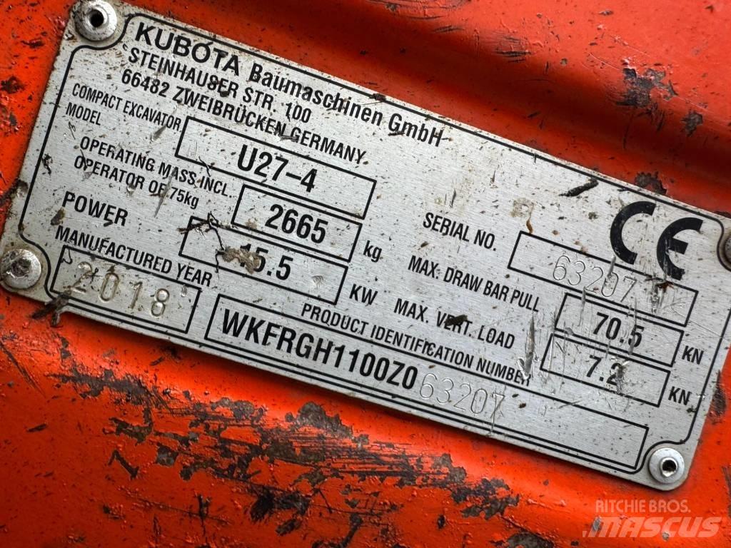 Kubota U 27-4 Minikoparki