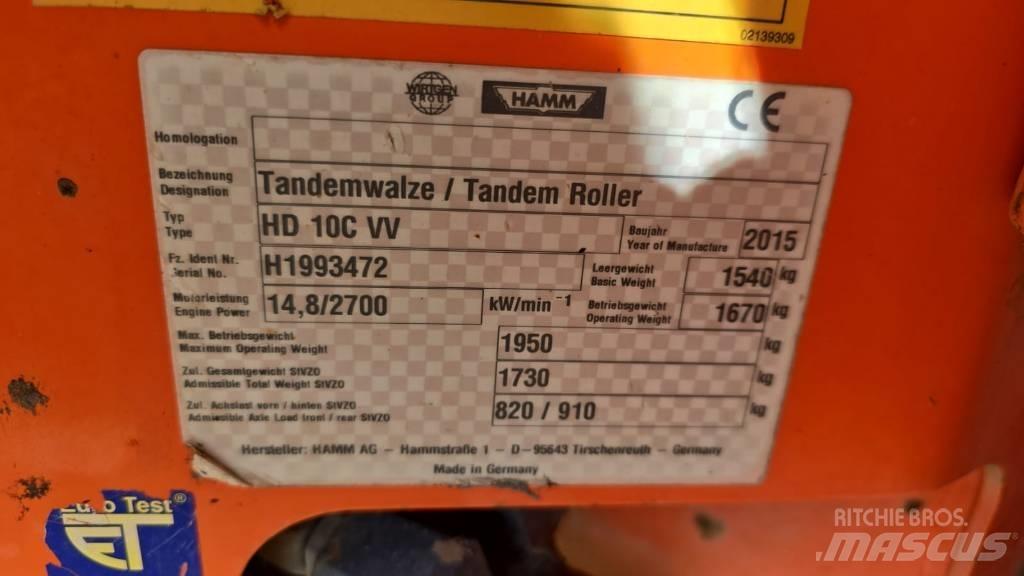 Hamm HD 10 C VV Walce dwubębnowe