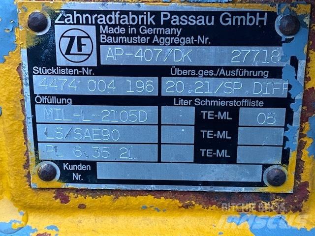 ZF axles liebherr Mosty, wały i osie