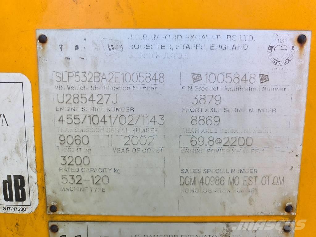 JCB 532-120 Ładowarki teleskopowe
