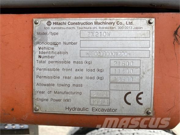 Hitachi ZX 210 W Koparki kołowe