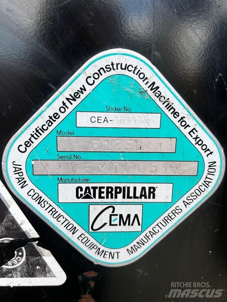 CAT 312 E Koparki gąsienicowe
