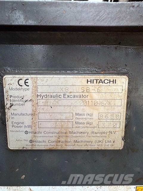 Hitachi ZX 85 USB-6 Midikoparki  7t - 12t