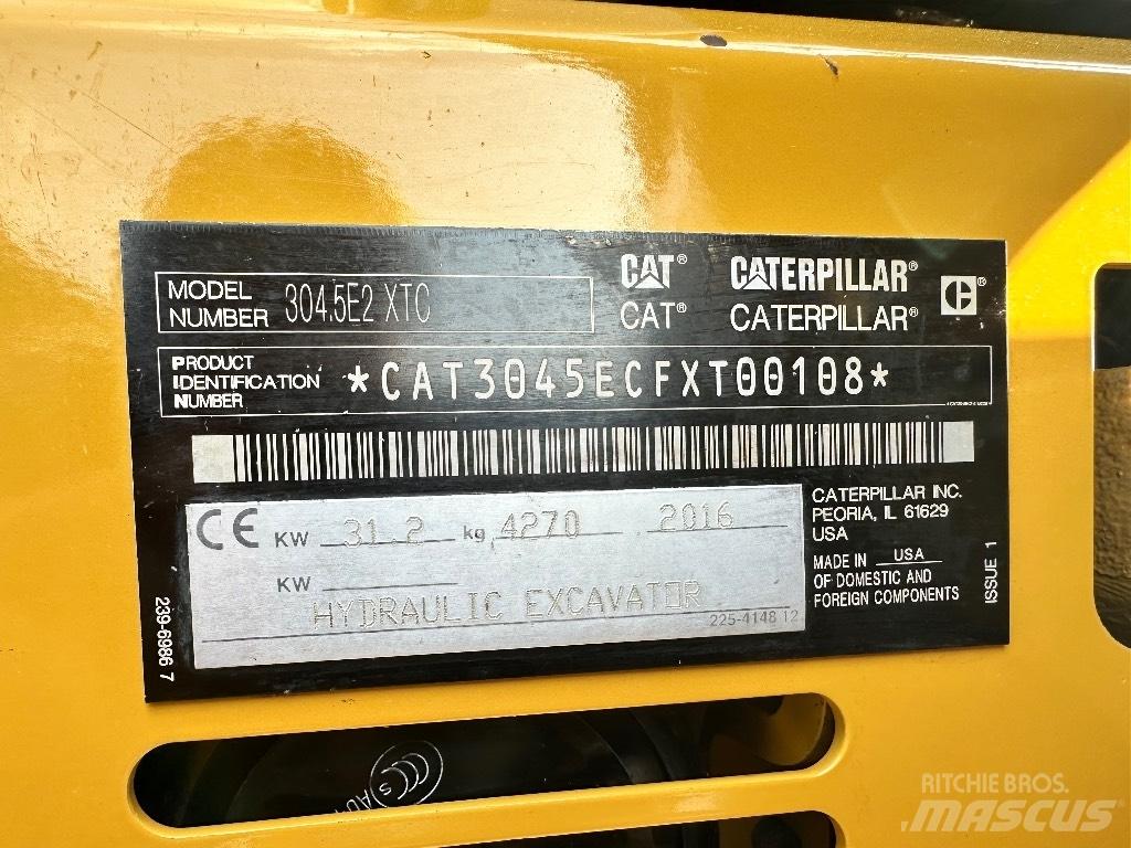 CAT 304.5 E2 XTC Minikoparki
