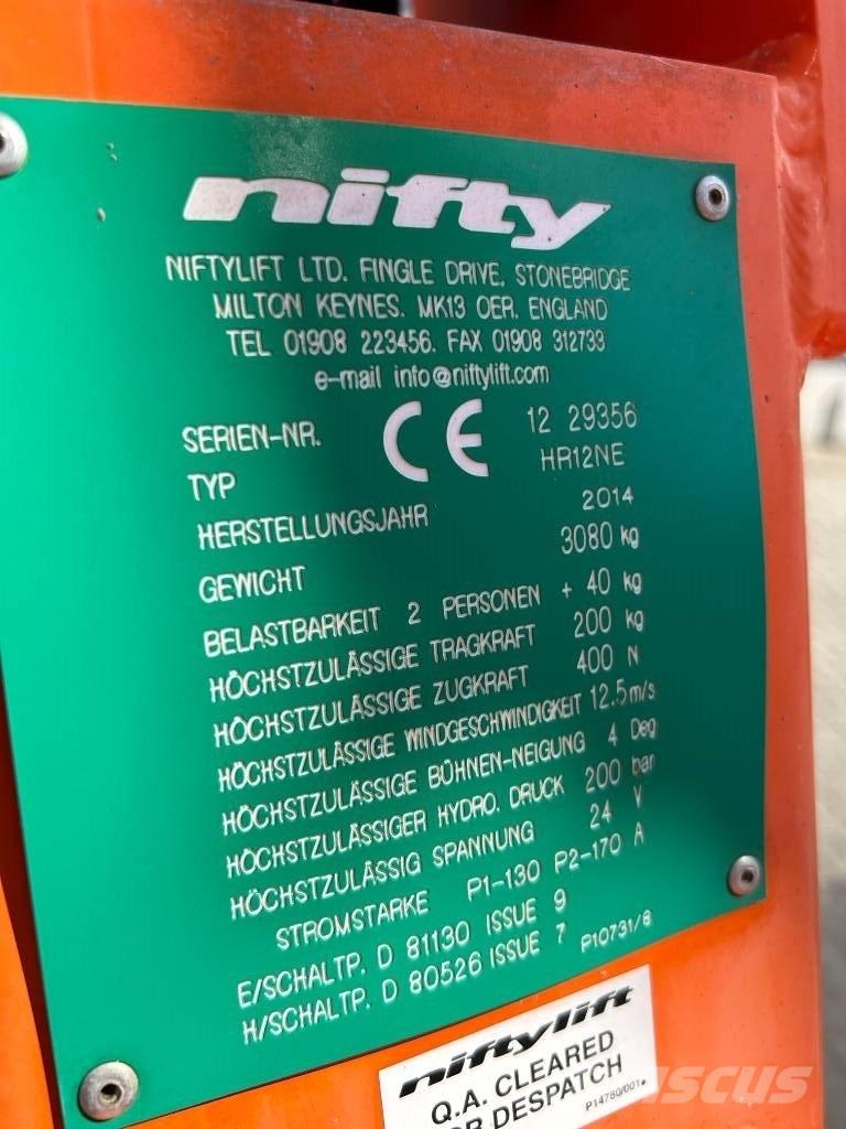 Niftylift HR 12 N E Podnośniki przegubowe