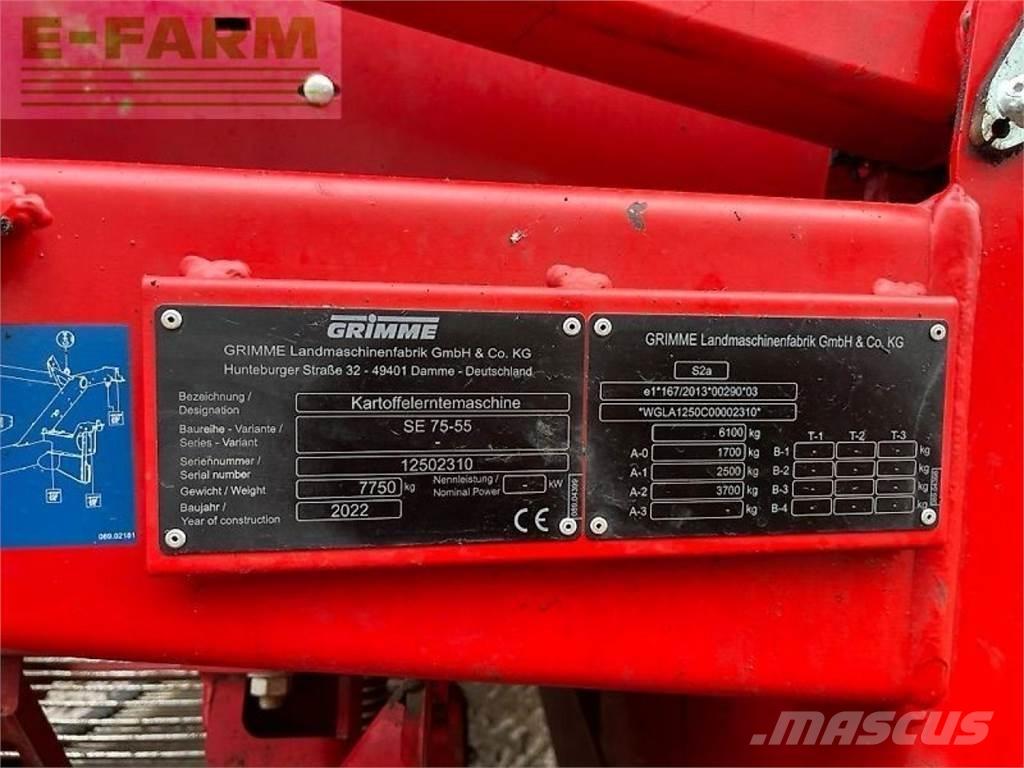 Grimme se 75-55 sb Kombajny ziemniaczane i kopaczki