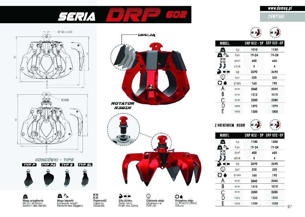  DEMOQ DRP250 4P Chwytaki
