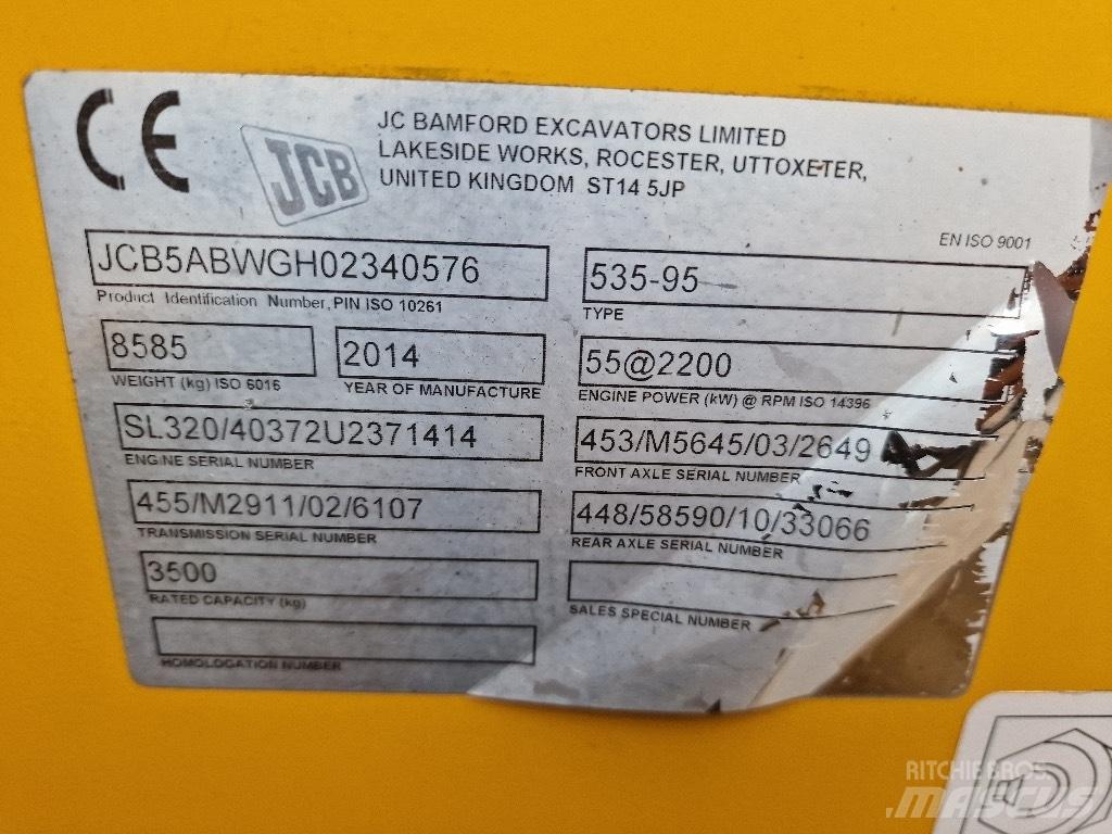 JCB 2014 JCB 535-95 Ładowarki teleskopowe
