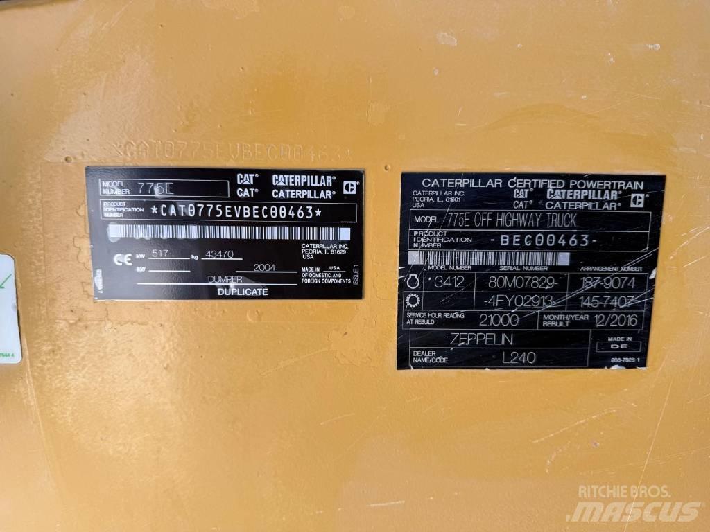 CAT 775 E Wozidła sztywnoramowe