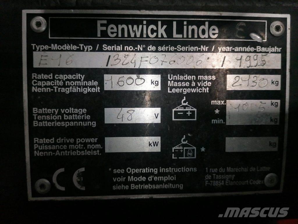 Linde E16 Wózki elektryczne