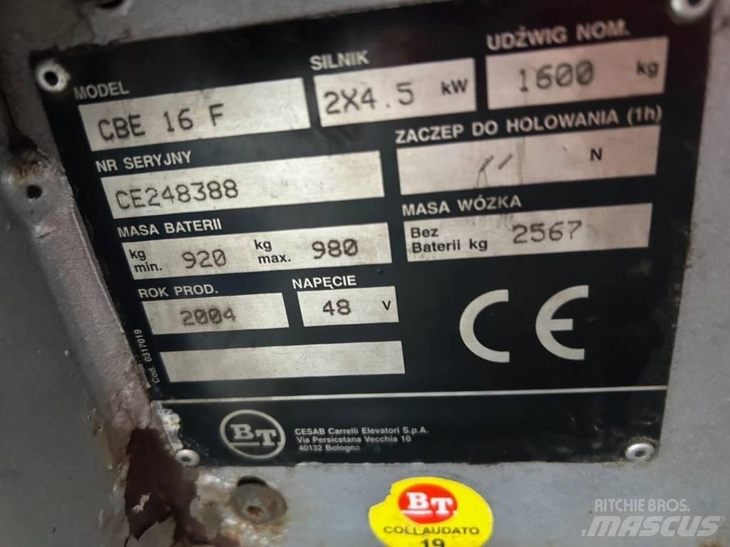 BT CBE 16 F Wózki elektryczne