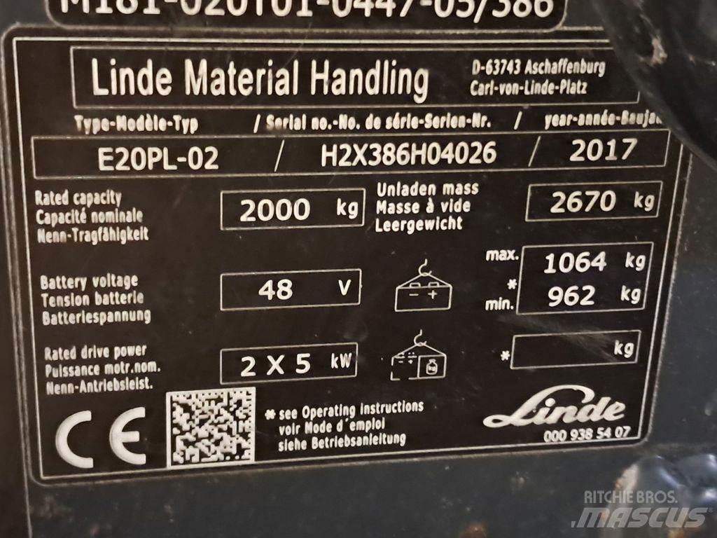 Linde E20PL-02 Wózki elektryczne