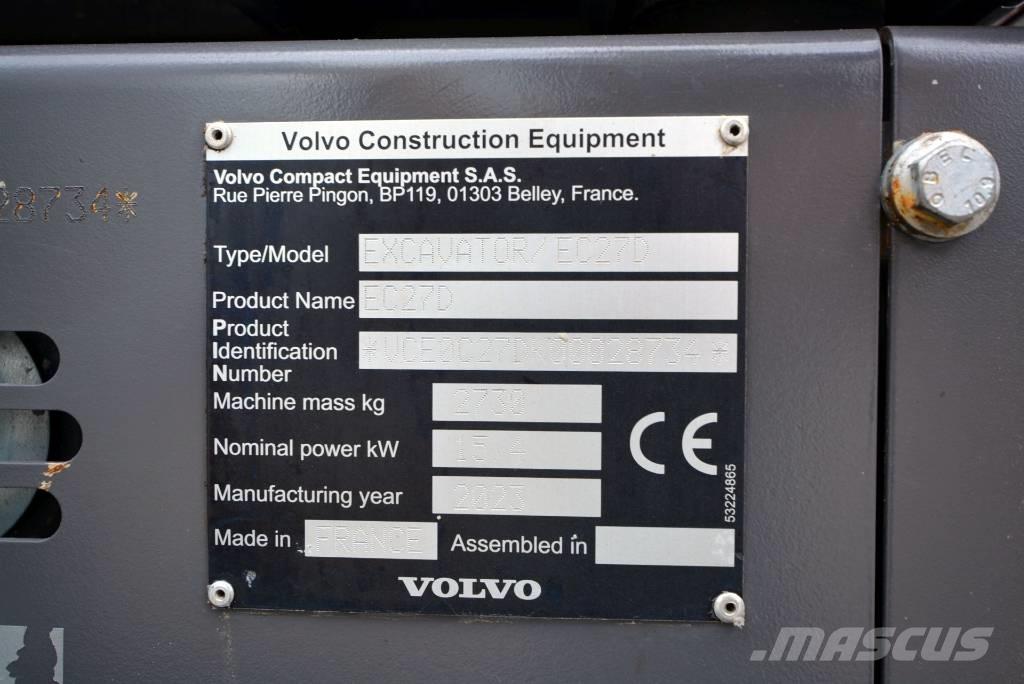 Volvo EC 27 D Minikoparki
