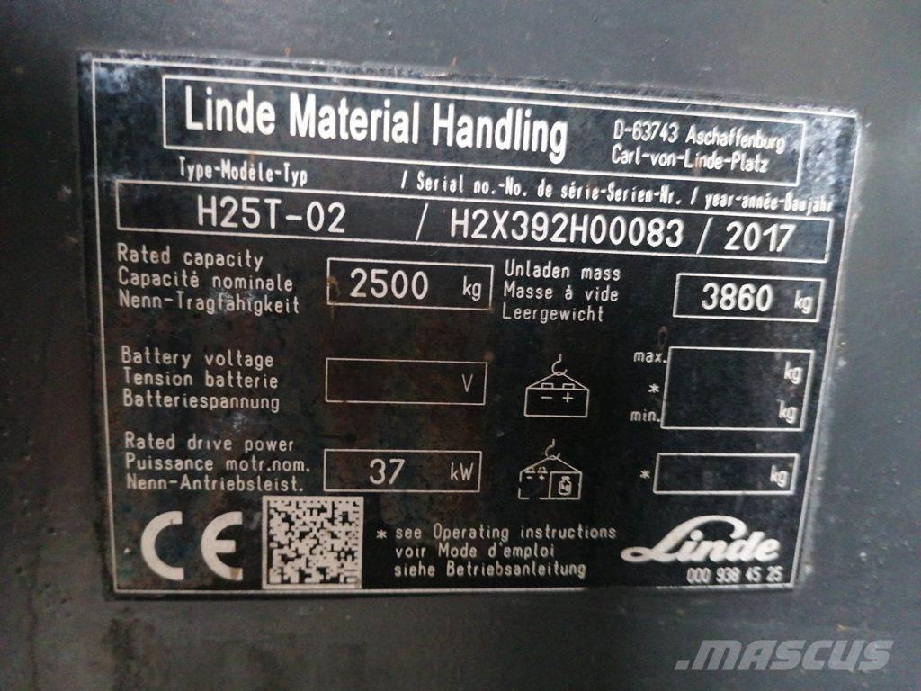 Linde H25T-01 Wózki LPG