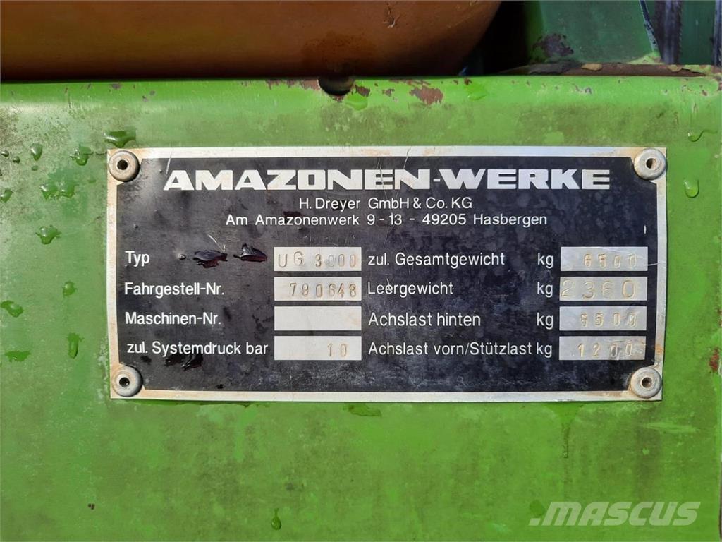 Amazone UG 3000 Opryskiwacze zaczepiane