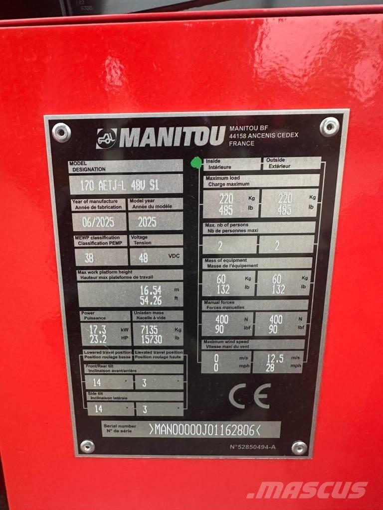 Manitou 170 AETJ Podnośniki przegubowe