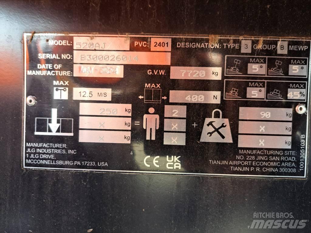 JLG 520 AJ (NEW 2024) Podnośniki przegubowe