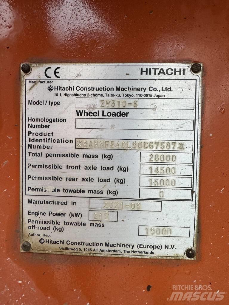 Hitachi ZW 310-6 Ładowarki kołowe
