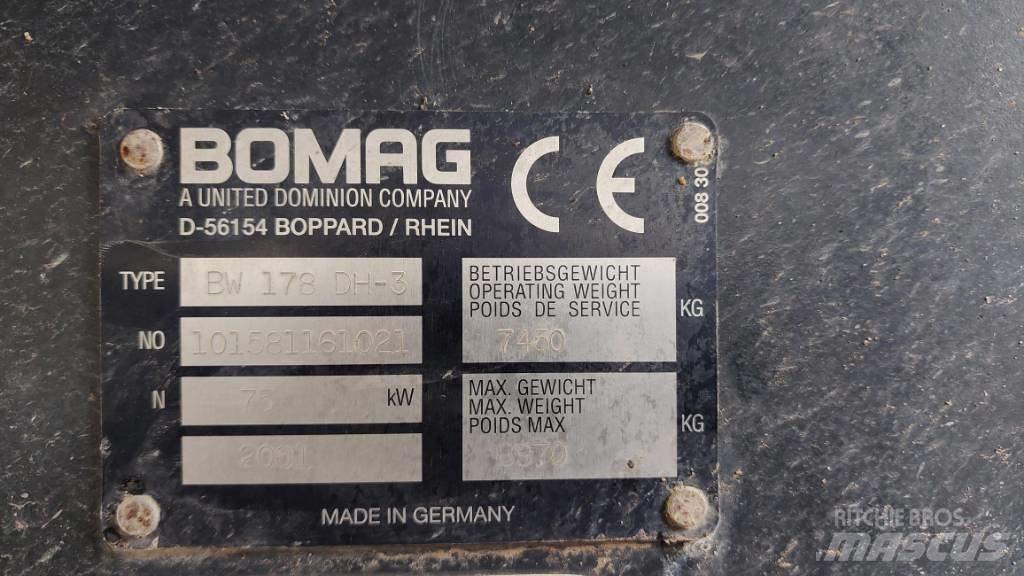 Bomag BW 178 D H-3 Walce dwubębnowe
