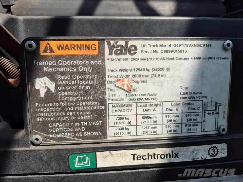 Yale GLP175VXNGCV156 Wózki widłowe inne
