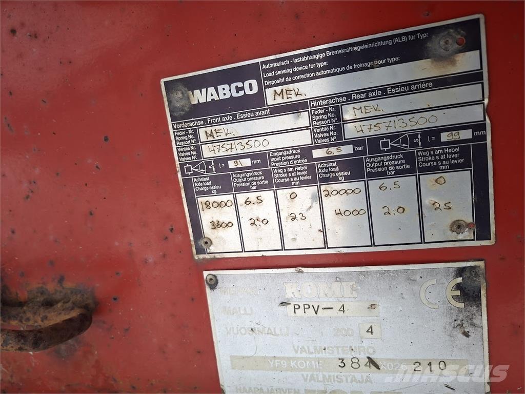 Kome Puuperävaunu Przyczepy do przewozu drewna