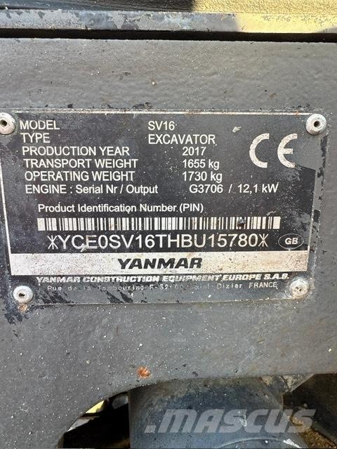 Yanmar SV 16 Minikoparki