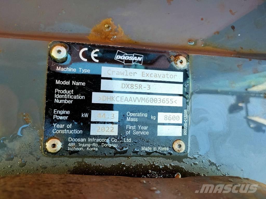 Doosan DX85R-3 Minikoparki