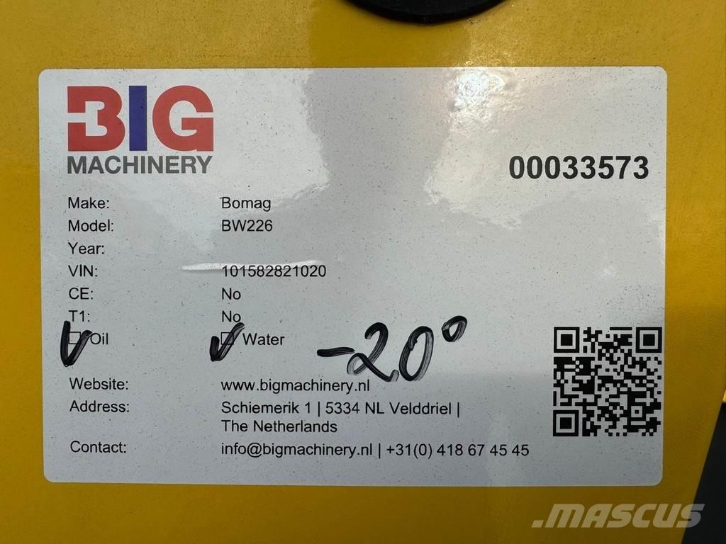 Bomag BW226 Walce jednobębnowe