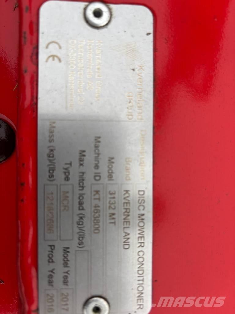 Kverneland 3132 MT Kosiarki ze wstępną obróbka paszy