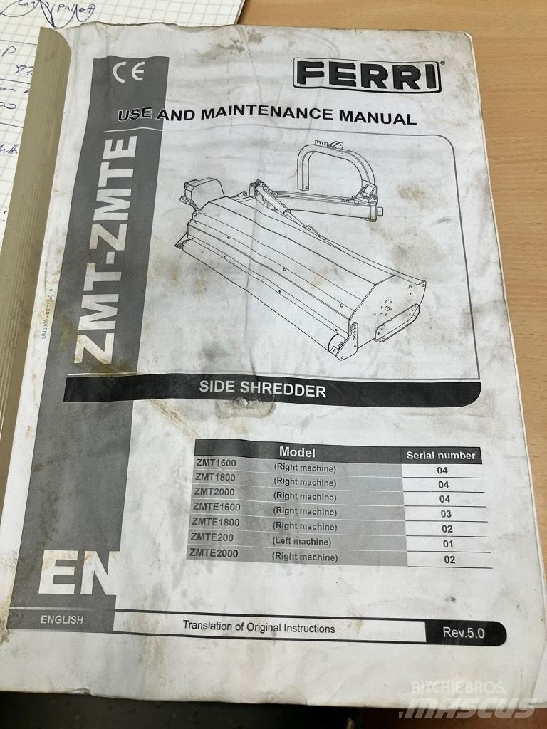 Ferri ZMTE 2000 Kosiarki łąkowe i wykaszarki