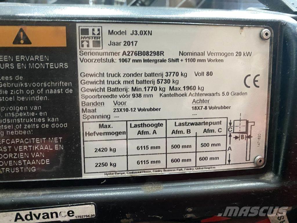 Hyster J3.0XN Wózki elektryczne