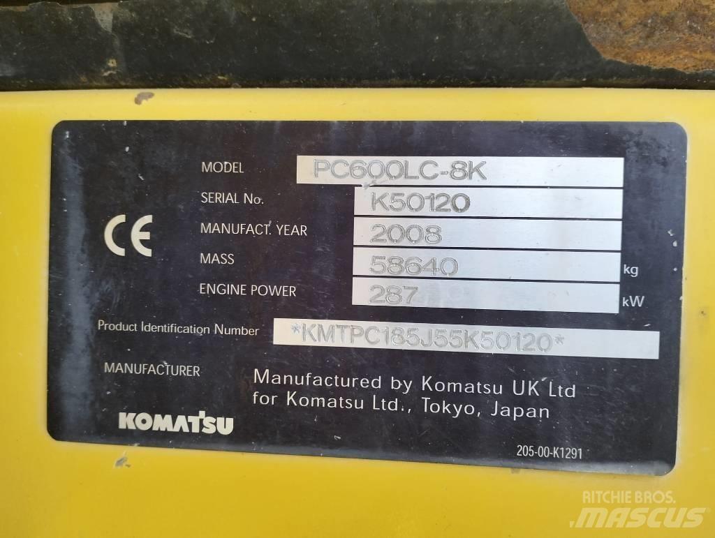 Komatsu PC600LC-8K Koparki gąsienicowe