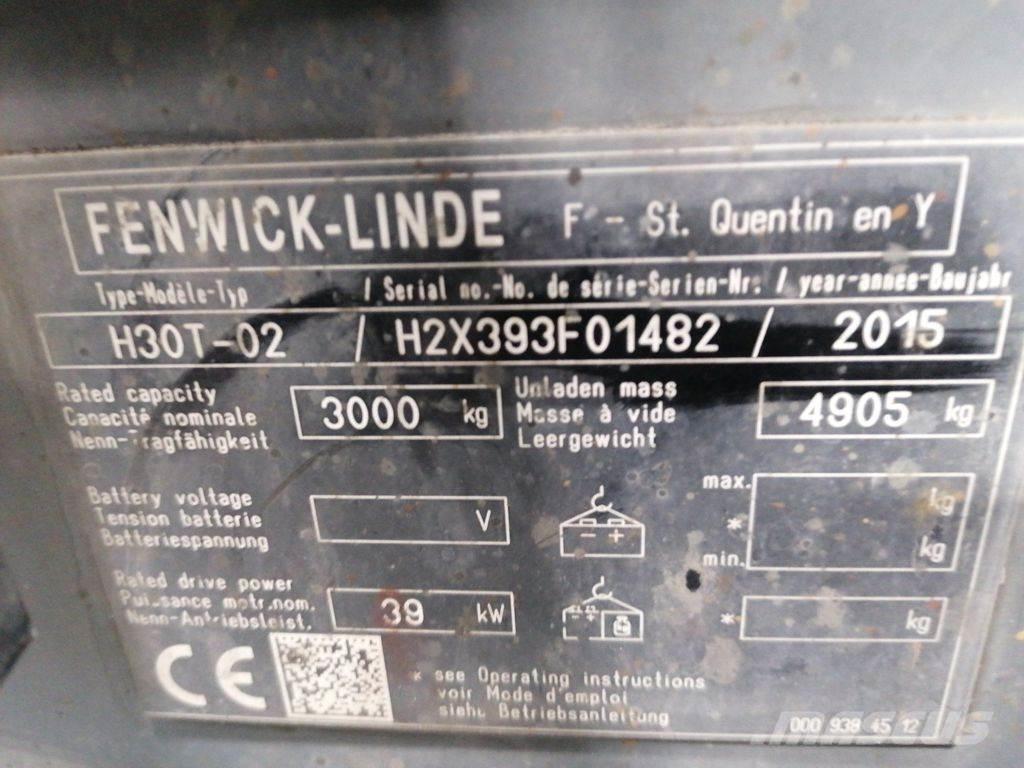 Linde H30T-02 Wózki LPG
