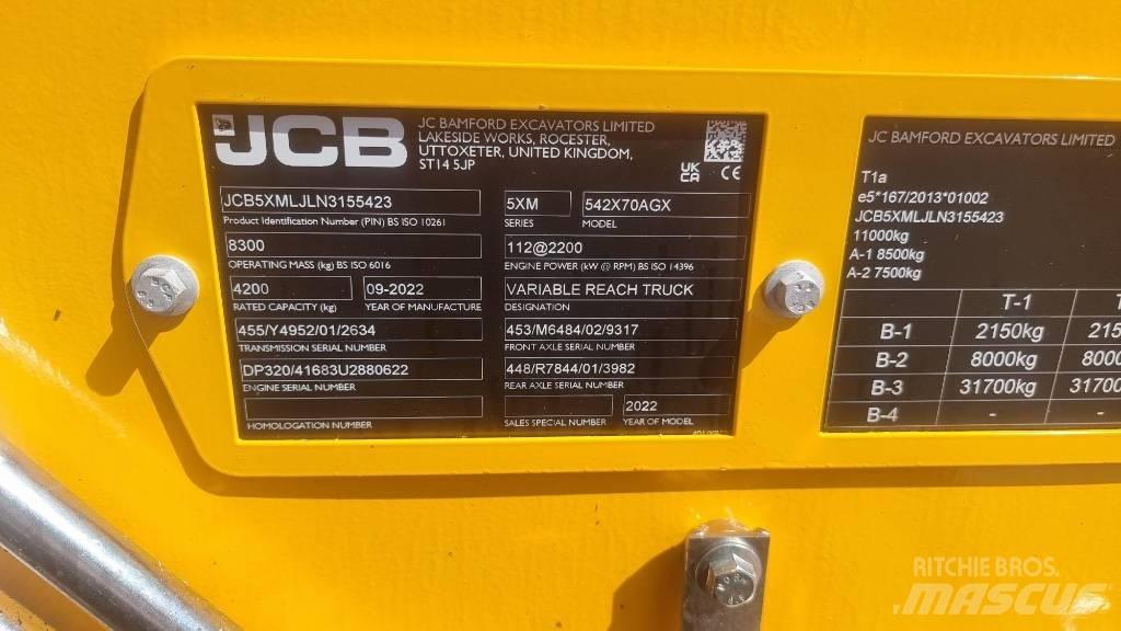 JCB 541-70 Agri Xtra Ładowarki rolnicze