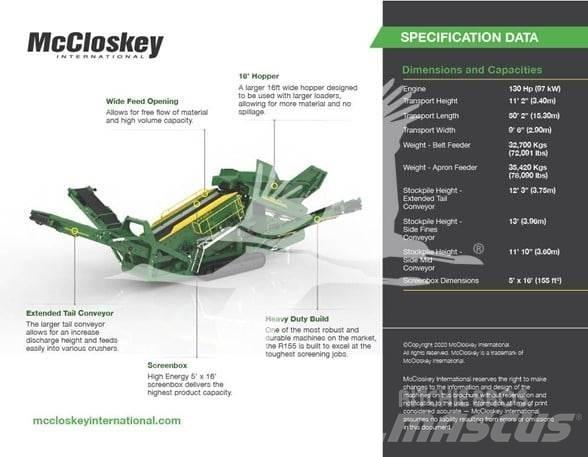 McCloskey R155 Przesiewacze