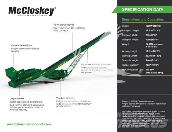 McCloskey RF80 Przenośniki taśmowe