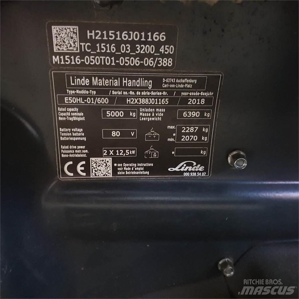 Linde E50/600HL Wózki elektryczne