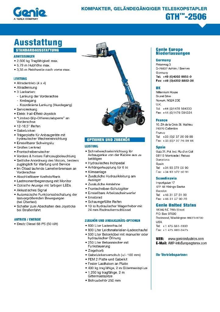 Genie 2506 Ładowarki teleskopowe